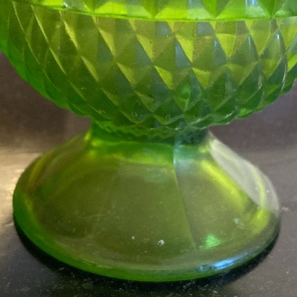 Green Glass Candy Dish - Picture 5 of 5